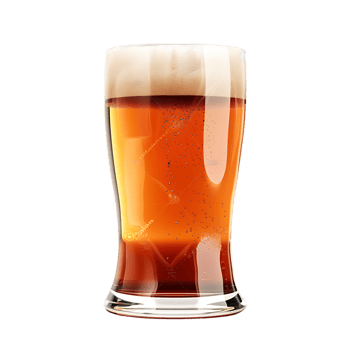 Isolated beer glass design against transparent background png