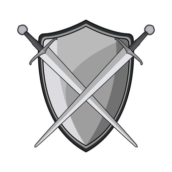 illustration of sword and shield vector