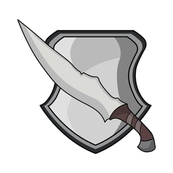 illustration of sword and shield vector