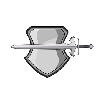 illustration of sword and shield vector