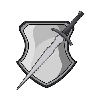 illustration of sword and shield vector