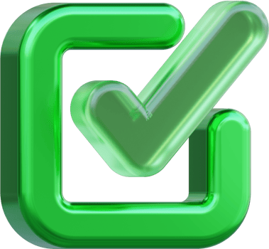 A green check mark. The check mark is a symbol of approval or satisfaction. png