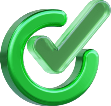 A green check mark. The check mark is a symbol of approval or satisfaction. png