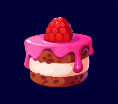 Cartoon confectionery and sweet pastry mini cake vector