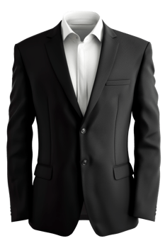 Classic Black Suit Jacket with Shirt mockup png