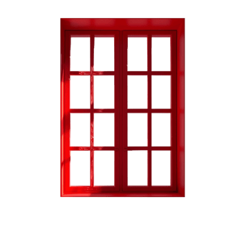 Modern and minimal house window for interior decoration isolated on background, realistic Ai image png