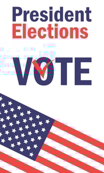 Banner United States presidential election 2024. vector