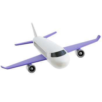 Airplane 3d Illustration png