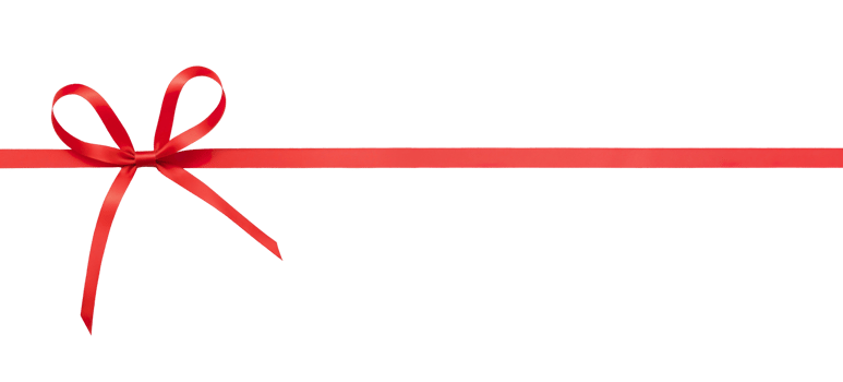 red ribbon bows on a transparent background png