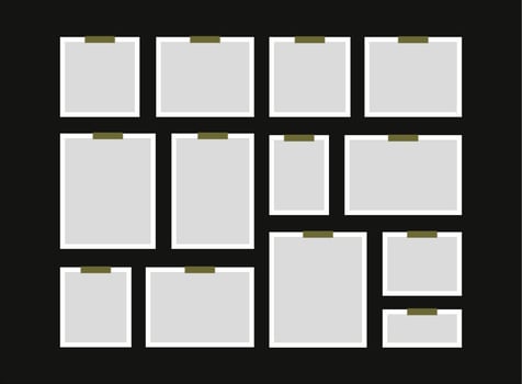 Pictures or photos frame collage vector