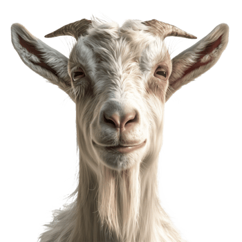 A Charming Goat with a Friendly Smile png