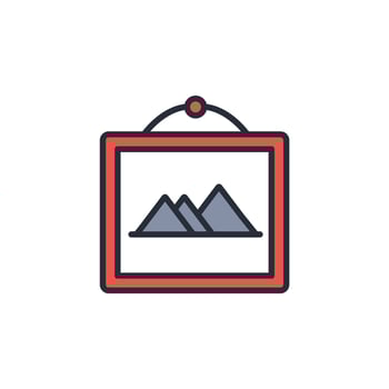 Picture icon. .Editable stroke.linear style sign for use web design,logo.Symbol illustration. vector
