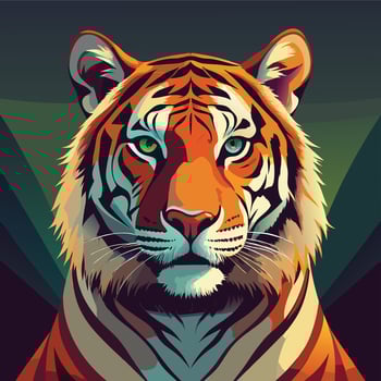 eye catching Tiger design vector
