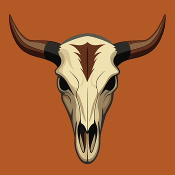 Cow skull design vector