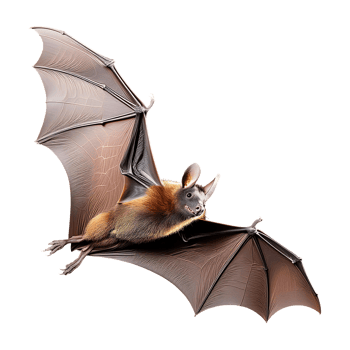 bat flying isolated on transparent background png