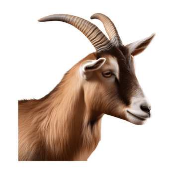 Close-up Portrait of a Bezoar Goat, showcasing its distinctive features png