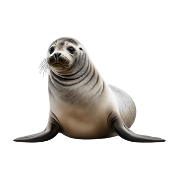 seal lounging isolated on transparent background png