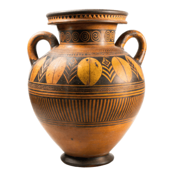Ancient Greek pottery vase png