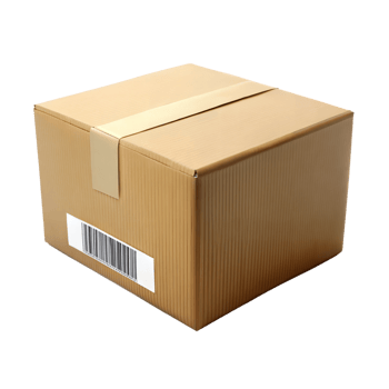 Sealed cardboard box for shipping png