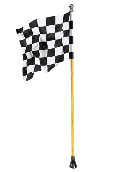 A racing flag isolated against a transparent background png