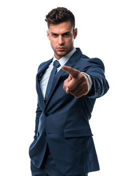 An American businessman pointing forward showing We want you png