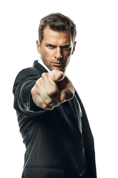 An American businessman pointing forward showing We want you png