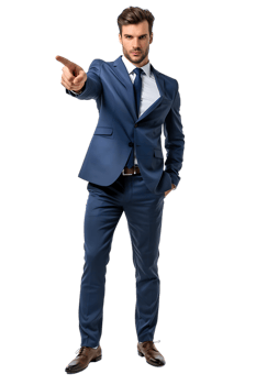 An American businessman pointing forward showing We want you png