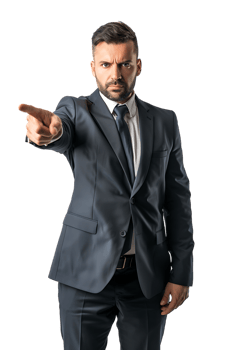 An American businessman pointing forward showing We want you png