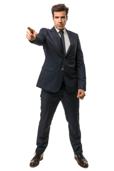 An American businessman pointing forward showing We want you png
