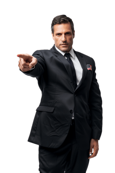 An American businessman pointing forward showing We want you png