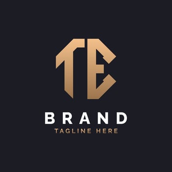 TE Logo Design. Modern, Minimal, Elegant and Luxury TE Logo. Alphabet Letter TE Logo Design for Brand Corporate Business Identity. vector