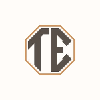 Modern Letter TE Logo for Corporate Business Brand Identity. Creative TE Logo Design. vector