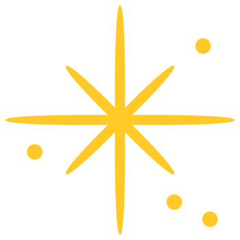 Hand drawn sparkling stars png