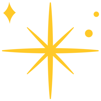 Hand drawn sparkling stars png
