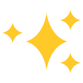Hand drawn sparkling stars png