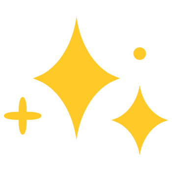 Hand drawn sparkling stars png