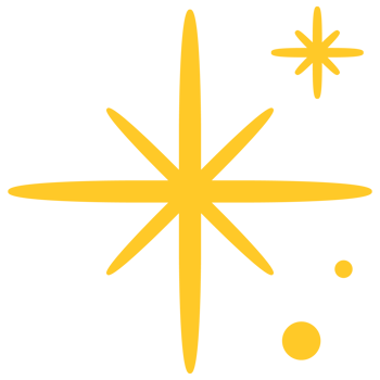 Hand drawn sparkling stars png