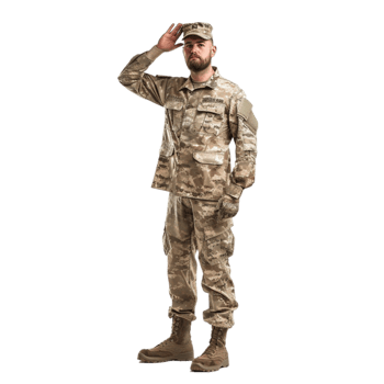 a soldier saluting png