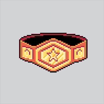 Pixel art illustration Boxing Belt. Pixelated Boxing Belt. Boxing Belt icon pixelated for the pixel art game and icon for website and game. old school retro. vector