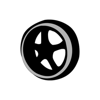 car tire wheel icon, vectors illustration
