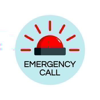 WAmbulance Siren . Emergency Call icon vector