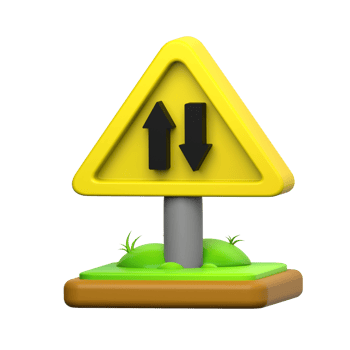 Two Way Road 3D Icon png