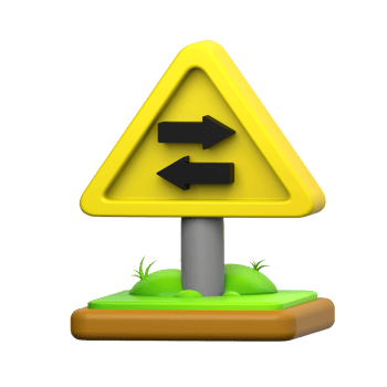 Two Way Road 3D Icon png