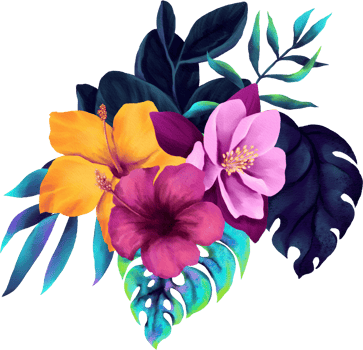 Vibrant Orchid Flora Watercolor Illustration png