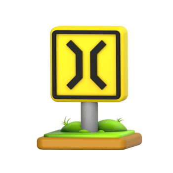 Bridge Sign 3D Icon png