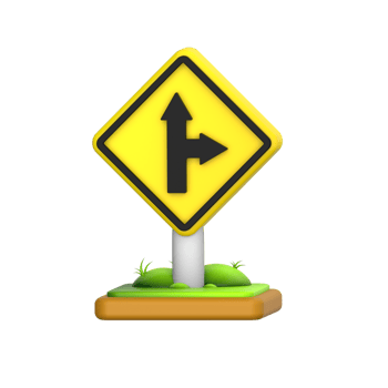 Direction Sign 3D Icon png