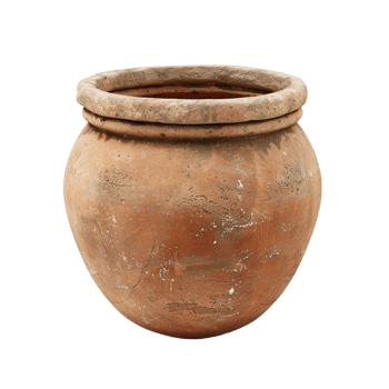 An old clay pot on a transparent background Genereted AI png