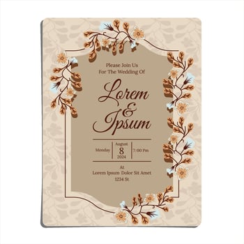 ELEGANT WEDDING INVITATION DESIGN vector