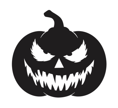 Scary Halloween Pumpkin Black Silhouette png