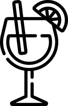 cocktail illustration, icon or symbol vector